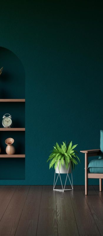 armchair-green-living-room-with-copy-space